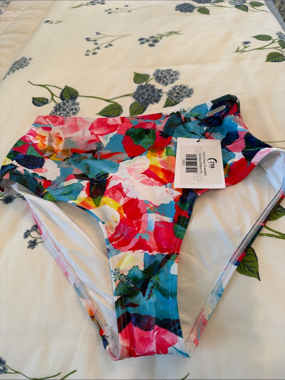 ZYIA Multicolor Floral High-Waist Swim Bottoms